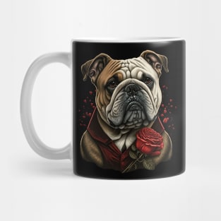 Valentine's Day Bulldog Mug